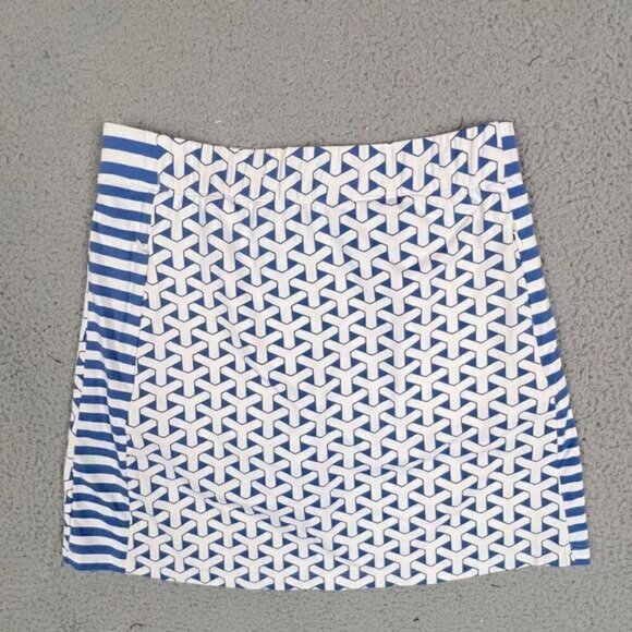 J MCLAUGHLIN WOMENS SKORTS SIZE XS BLUE AND WHITE DESIGN - Picture 1 of 10